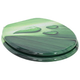 Soft-Close Toilet Seat 2 pcs Green Drop 44 x 38 cm MDF board 3414544