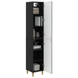 Cabinet Set 2 pcs Black Engineered Wood 3416710