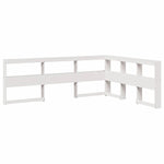 ZNTS Bookcase Bed without Mattress White 140x200cm Solid Wood Pine 3324461