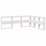 Bookcase Bed without Mattress White 140x200cm Solid Wood Pine 3324461