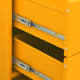 Chest of Drawers Mustard Yellow 80x35x101.5 cm Steel 336200