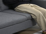 Two-Seater Sofa, with Steel Legs - Grey T3398P423899