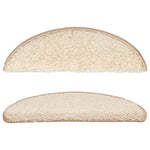 Stair Mats 10 pcs 56x17x3 cm Cream Half Round 149791