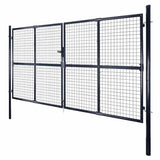 Mesh Garden Gate Galvanised Steel 300x175 cm Grey 143366