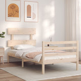 Bed Frame without Mattress Single Solid Wood 3195056