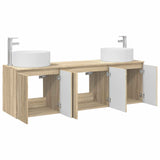 Bathroom Cabinet Set 3 pcs Sonoma Oak 49.5 x 44.5 x 65.5 cm 3405729