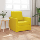 Sofa Bed Dark Yellow 74 x 77 x 81 cm Velvet 4106618