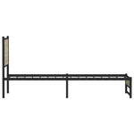 Metal Bed Frame without Mattress Sonoma Oak 75x190 cm Small Single 4007876