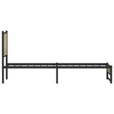 Metal Bed Frame without Mattress Sonoma Oak 75x190 cm Small Single 4007876