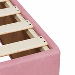 ZNTS Box Spring Bed with Mattress Pink 120x190 cm Small Double Velvet 3290863