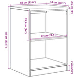 Garage Storage Cabinet Concrete Grey 60x51x85 cm Solid Wood Pine 860547