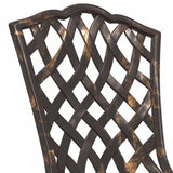 Garden Chair 2 pcs Bronze 39 x 40 x 87cm Aluminium 42002394