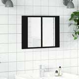 LED Bathroom Mirror Cabinet Black 60x12x45 cm Acrylic 804957