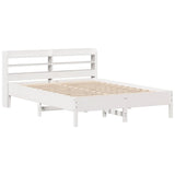 Bed Frame without Mattress White 160x200 cm Solid Wood Pine 3306883
