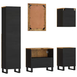 5 Piece Bathroom Furniture Set Solid Wood Mango 3200648