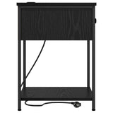 Bedside Cabinet Black Oak 42 x 41 x 56 cm Engineered Wood 859420