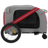 Pet Bike Trailer Red and Grey Oxford Fabric and Iron 93901