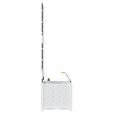 Garden Planter White 40 x 40 x 142 cm Plastic 42002917