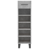Shoe Cabinet Concrete Grey 30x35x105 cm Engineered Wood 829704