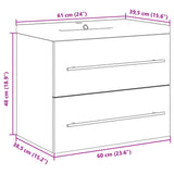 2 Piece Bathroom Furniture Set Sonoma Oak Engineered Wood 3325046