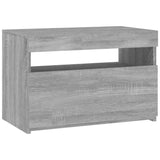 TV Cabinet with LED Lights Grey Sonoma 60x35x40 cm 815680