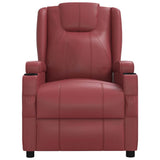 Massage Chair Wine Red Faux Leather 321315