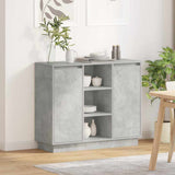 LED Sideboard Concrete Grey 90 x 32 x 75 cm Engineered Wood 869685