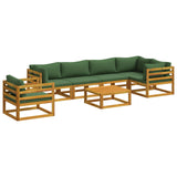 Sofa Set 7 pcs Natural Solid Acacia Wood 3417274