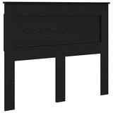 Headboard with Headboard Black Oak 135 cm Engineered Wood 887458