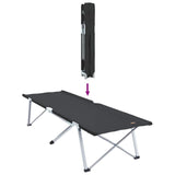 Folding Camping Bed Manual Black 62 x 194 x 42 cm Oxford fabric 42003117