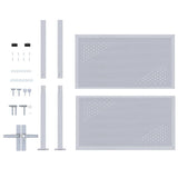 Garden Gate with Lock Silver 85 x 97 cm Stainless Steel 3402577