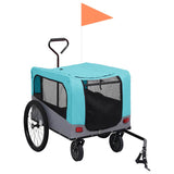 2-in-1 Pet Bike Trailer & Jogging Stroller Blue and Grey 92441