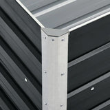 Garden Raised Bed Galvanised Steel 240x40x45 cm Anthracite 47047