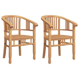 Chair 2 pcs Brown 63 x 58 x 89 cm Solid Teak Wood 42008383