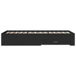 Bed Frame with Drawers without Mattress Black 75x190 cm Small Single 3280441