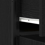 Sideboard with Drawer Black Oak 70 x 30 x 80 cm Engineered Wood 863159