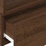 ZNTS Wall-mounted Bedside Cabinets 2 pcs Brown Oak 45x26x28.5 cm 858609