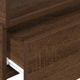 ZNTS Wall-mounted Bedside Cabinets 2 pcs Brown Oak 45x26x28.5 cm 858609