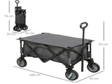 Garden Trolley, Cargo Traile on Wheels, Folding Collapsible Camping Trolley, Outdoor Utility Wagon, T3398P377621