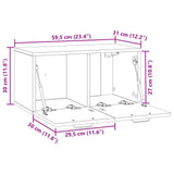 Wall-Mounted TV Cabinet Wall-mounted Old Wood 59.5 x 31 x 30 cm 898713