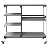 Kitchen Trolley Grey Sonoma 100x45x89.5 cm Engineered Wood 842384