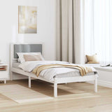 Bed Frame with Upholstered Headboard Light Grey 75 x 190 cm 878303