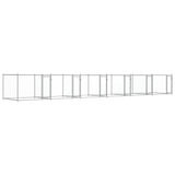 Dog Cage with Doors Grey 12x2x1.5 m Galvanised Steel 3209577