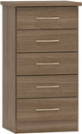 ZNTS Nevada 5 Drawer Narrow Chest 100-102-122