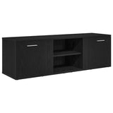 TV Cabinet Black Oak 120x34x37 cm Engineered Wood 862475