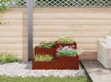Garden Planter Rusty 100 x 100 x 60 cm Weathering Steel 865868