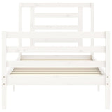 Bed Frame without Mattress White 90x200 cm Solid Wood 3194687