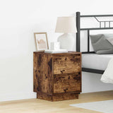Bedside Cabinet with Drawer 2 pcs Smoked Oak 39 x 34.5 x 50 cm 869619