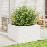 Garden Planter White 80x80x45.5 cm Solid Wood Pine 847259