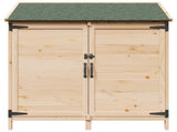 Garden Shed Natural 106.5 x 56 x 113.5 cm Solid Fir Wood 42033440